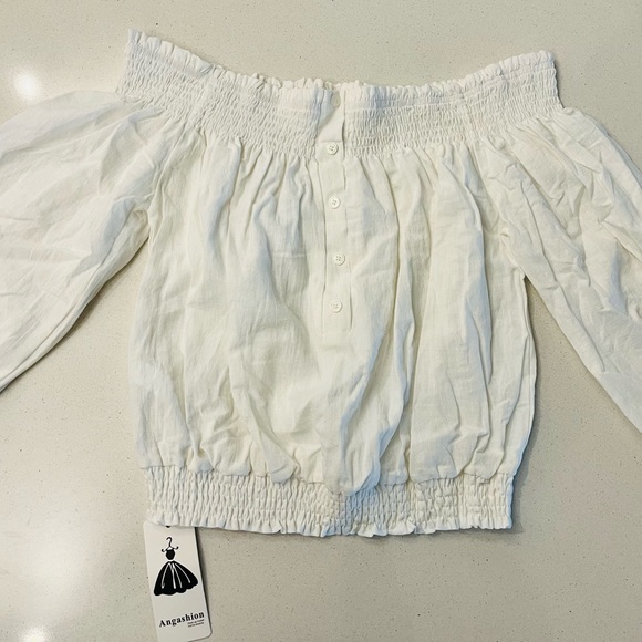 Off Shoulder Crop Shirt - Picture 3 of 3